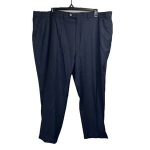 Lauren Ralph Lauren Dress Pants Men's 49x27 Wool‎ Navy Blue Stretch Office